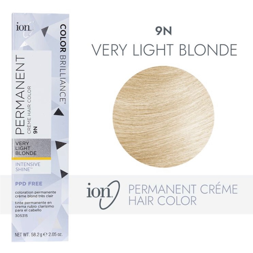 NIP 2 ion Permanent Crème Hair Color, Very Light Blonde